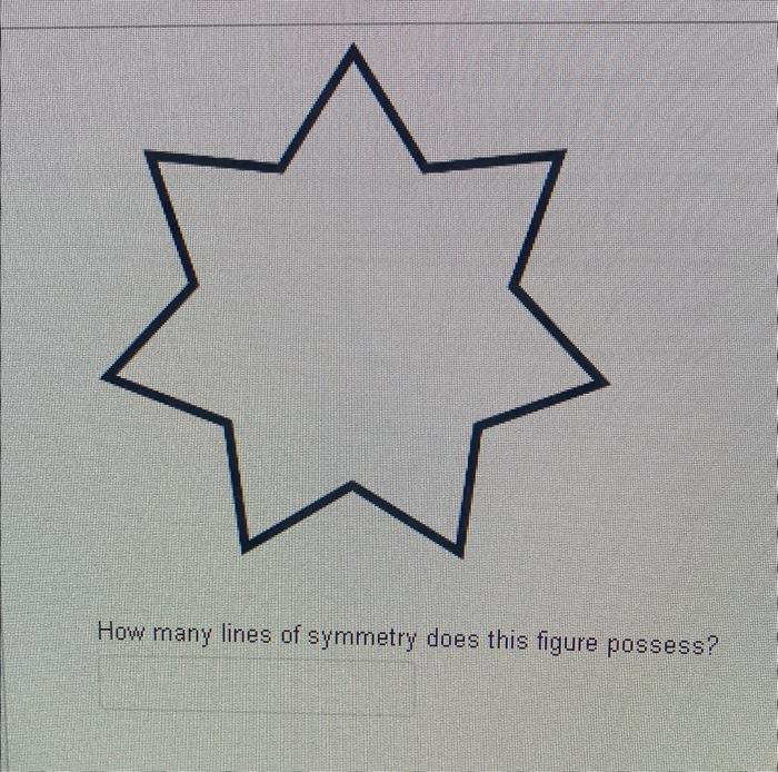 Solved How many lines of symmetry does this figure
