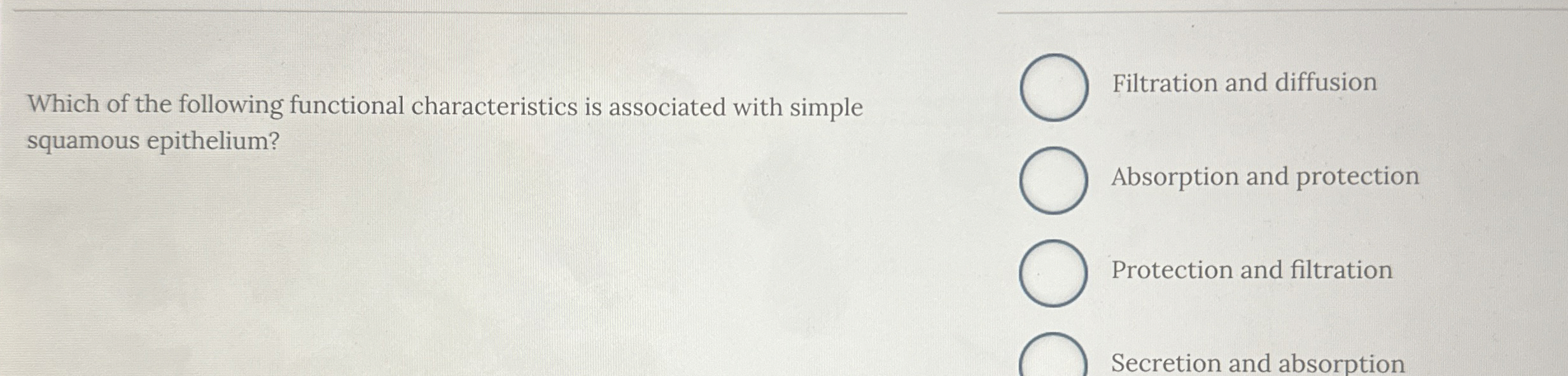 Solved Which of the following functional characteristics is | Chegg.com