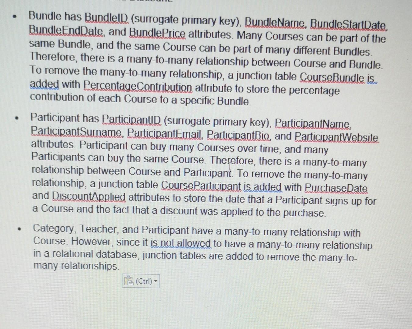 - There are six entities: Category, Course, Teacher, | Chegg.com