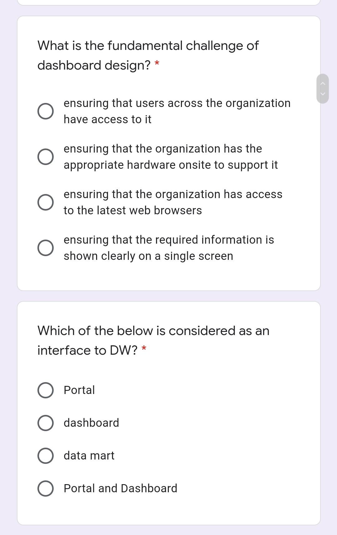 Solved What is the fundamental challenge of dashboard