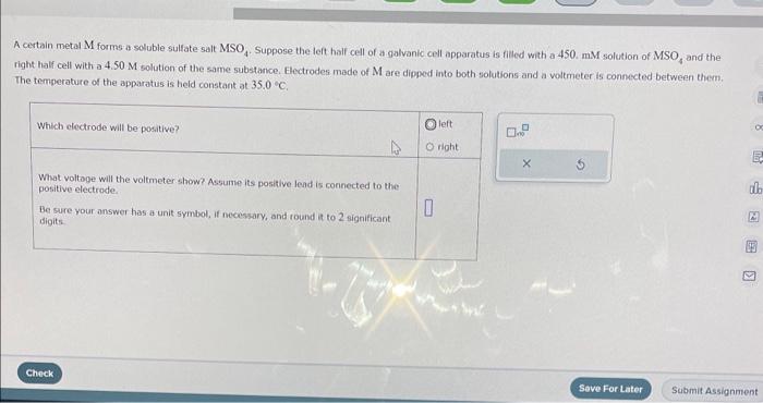 Solved A Certain Metal M Forms A Soluble Sulfate Salt Mso4 2461