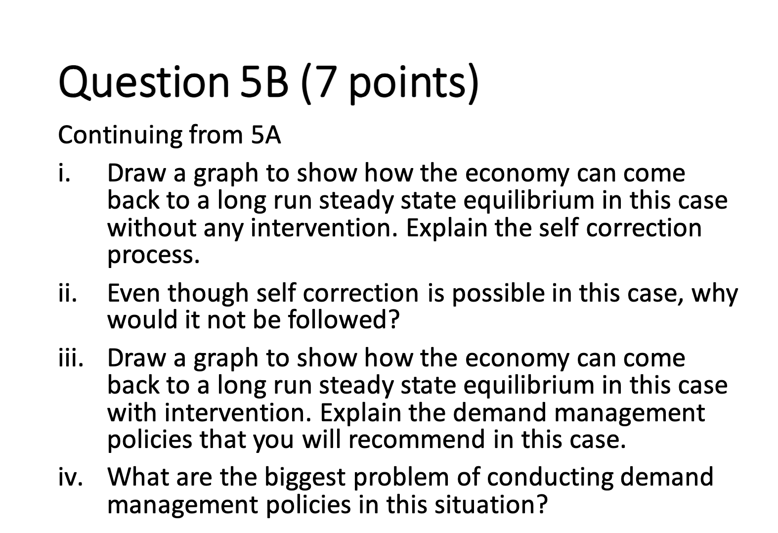 Solved Question 5B (7 ﻿points)Continuing from 5Ai. ﻿Draw a | Chegg.com
