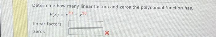 linear factors of a polynomial function