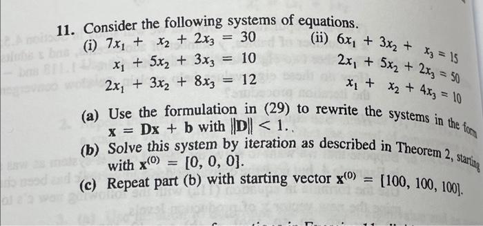 12. In the two systems of equations in Exercise 11, | Chegg.com