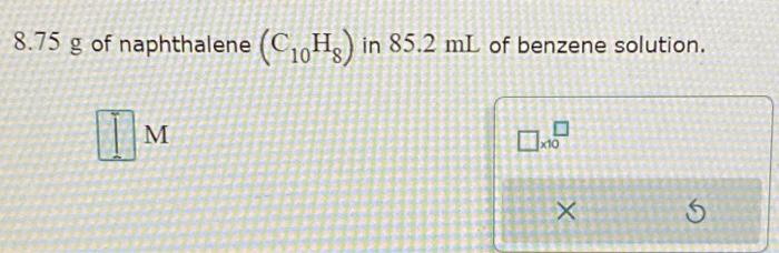 Solved Calculate the molarity of each of the following | Chegg.com