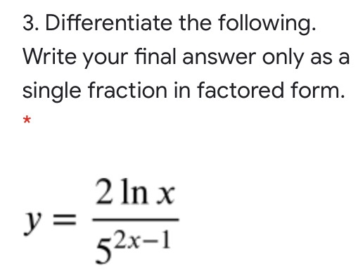 Solved 3 Differentiate The Following Write Your Final Chegg