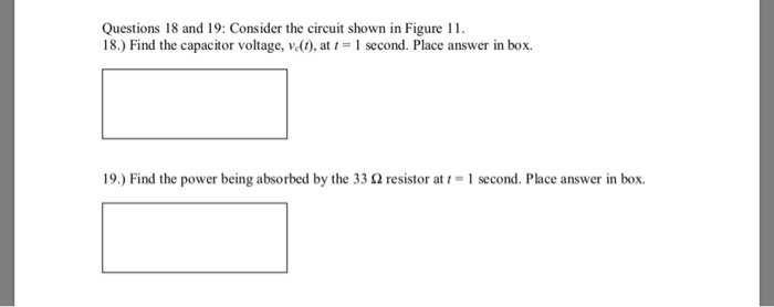 Solved Questions 18 and 19: Consider the circuit shown in | Chegg.com