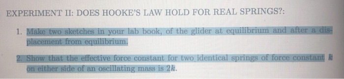 experiment to prove hooke's law