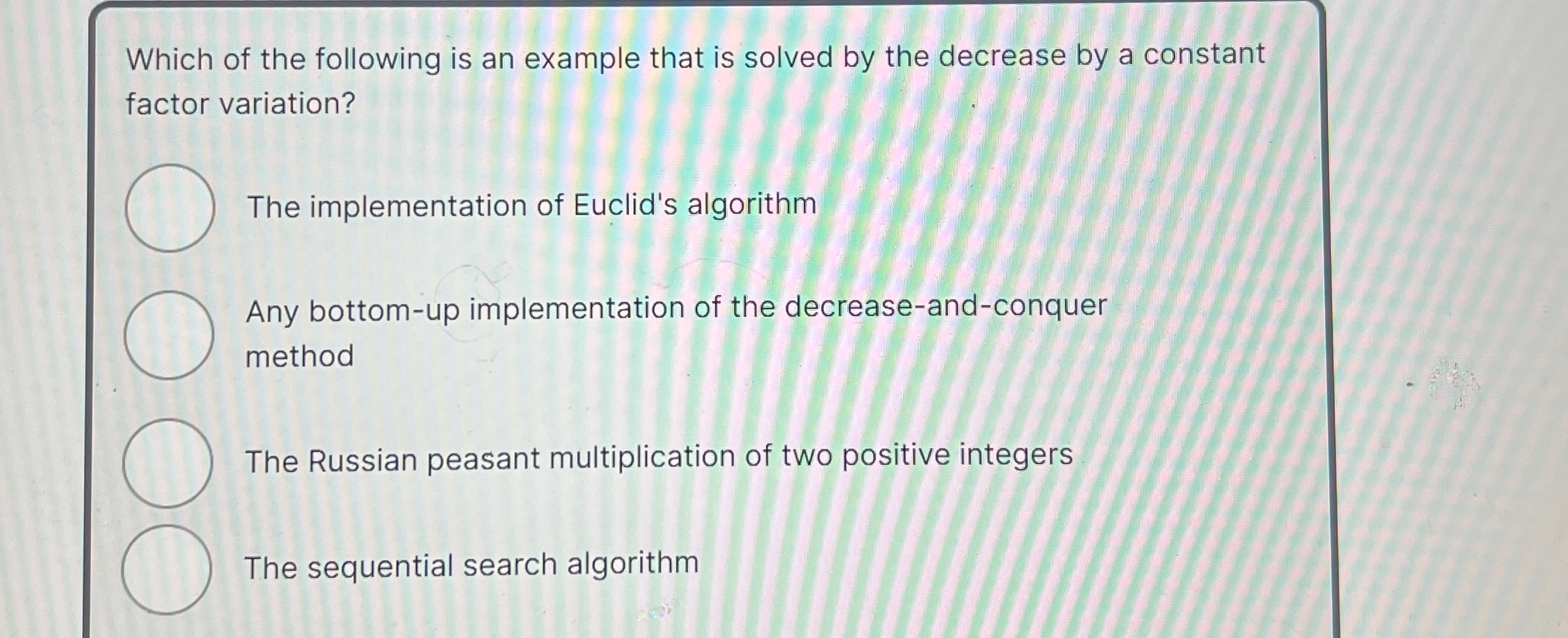 Solved Which of the following is an example that is solved | Chegg.com