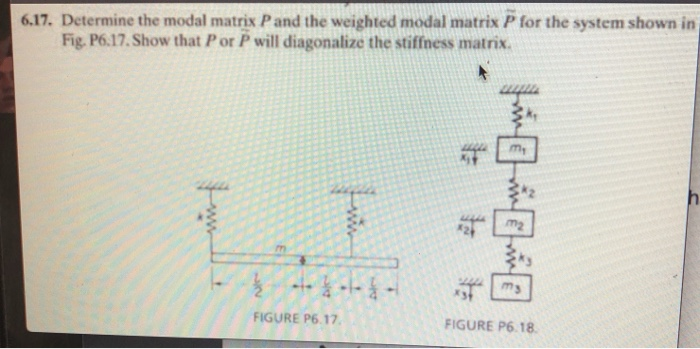 Solved 6.17. Determine the modal matrix P and the weighted | Chegg.com