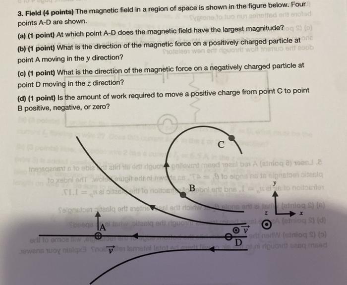 Solved 3. Field (4 points) The magnetic field in a region of | Chegg.com