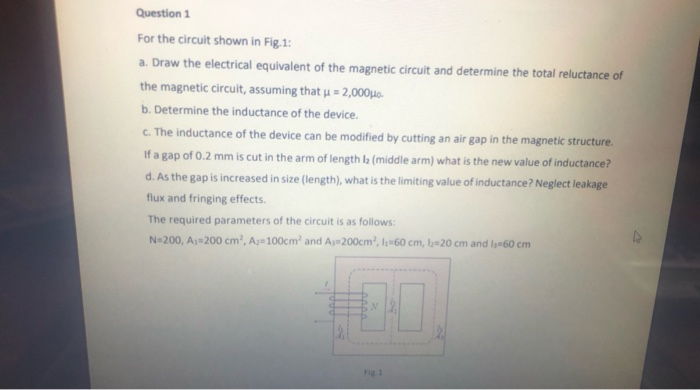 Solved Question 1 For the circuit shown in Fig.1: a. Draw | Chegg.com