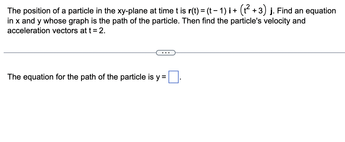 Solved The position of a particle in the xy-plane at time t | Chegg.com