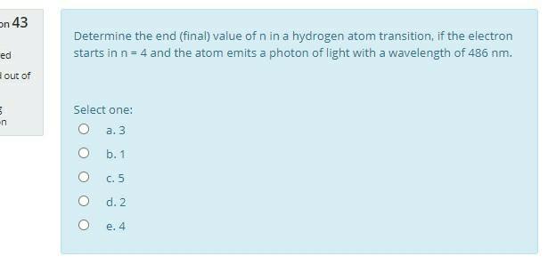 Solved on 43 Determine the end (final) value of n in a | Chegg.com