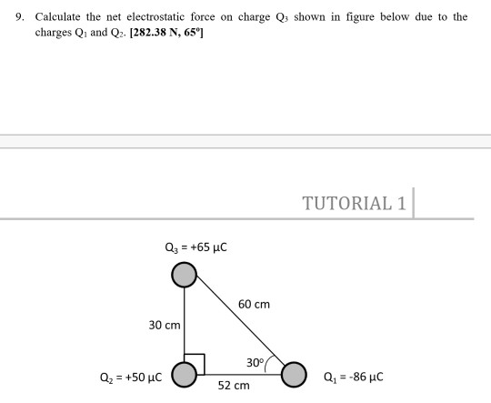 solved-9-calculate-the-net-electrostatic-force-on-charge-q-chegg