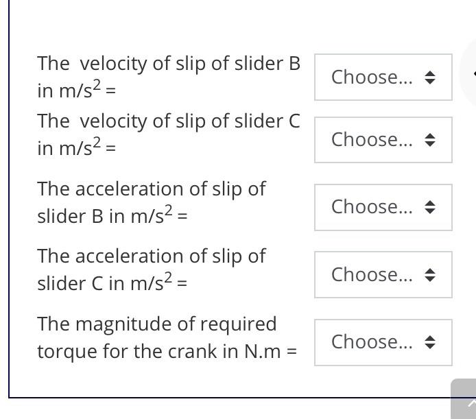 Solved For The Double Slider Mechanism Shown In The | Chegg.com