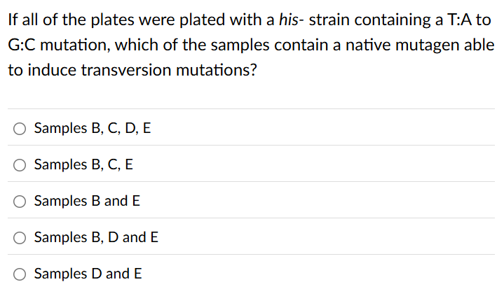 Solved If all of the plates were plated with a his- ﻿strain | Chegg.com