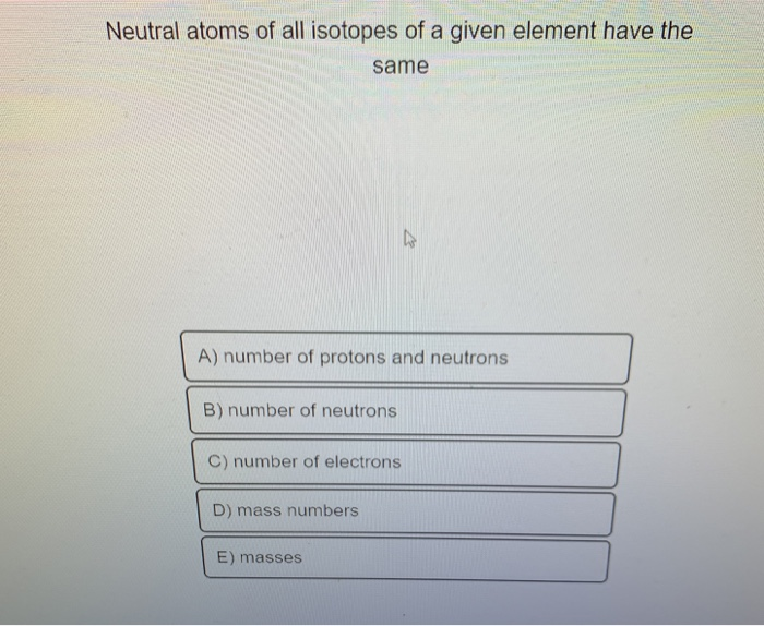 atoms of a given element are identical