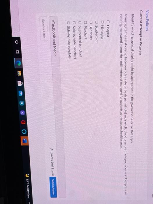 View Policies Current Attempt in Progress Identify | Chegg.com