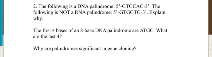 importance of palindromic sequence