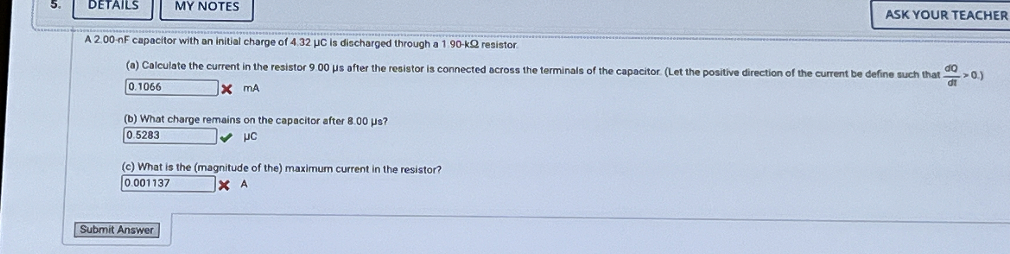 DETAILSMY NOTESASK YOUR TEACHERA 2.00 nF capacitor
