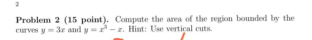 Solved Compute the area of the region bounded by the curves | Chegg.com