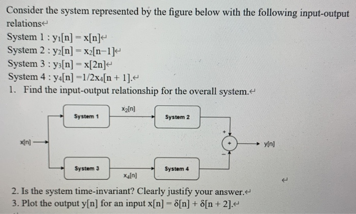 Solved Consider the system represented by the figure below | Chegg.com