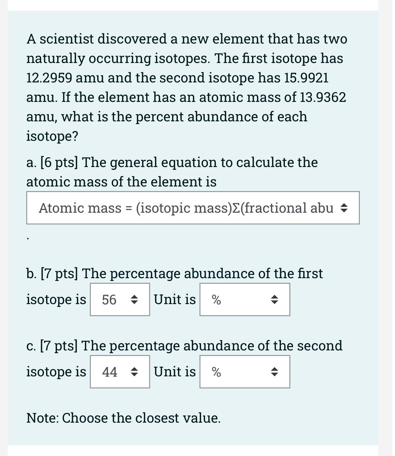 Solved A Scientist Discovered A New Element That Has Two | Chegg.com