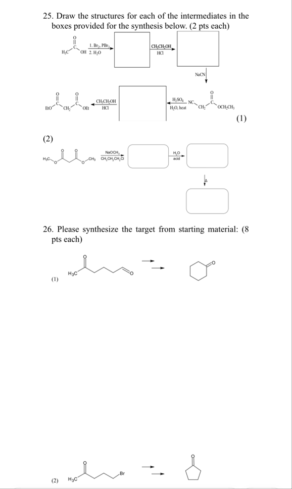 Solved Draw the structures for each of the intermediates in | Chegg.com