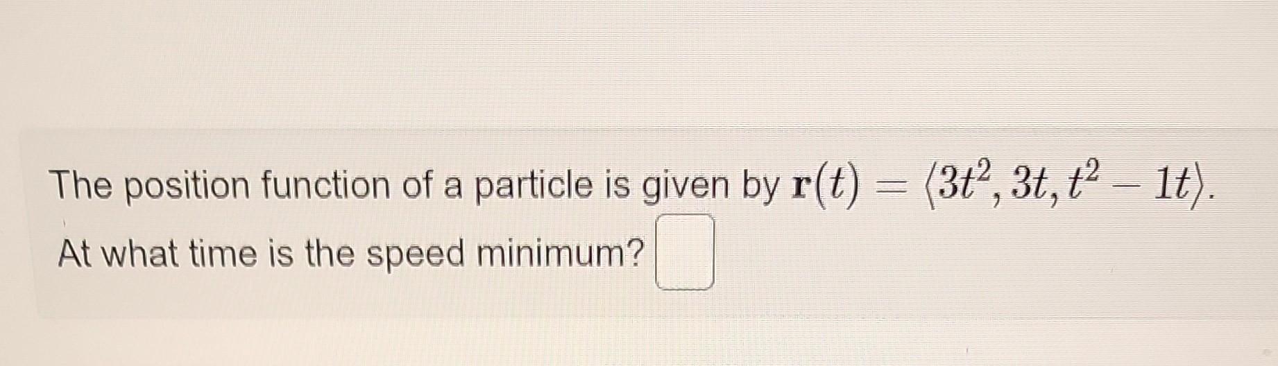 Solved The position function of a particle is given by | Chegg.com