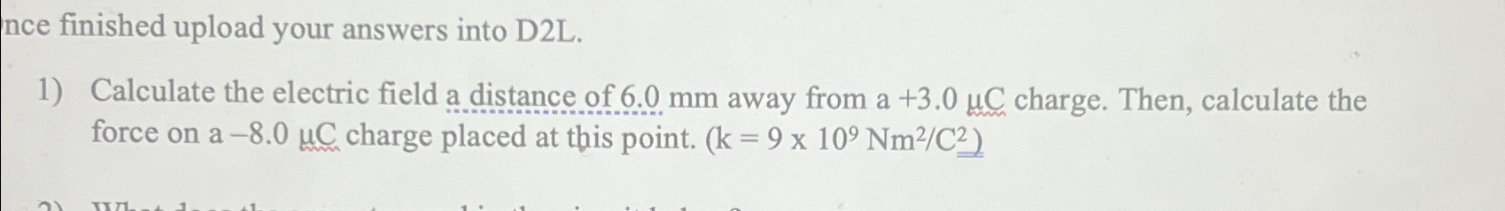 Solved nce finished upload your answers into D2L.Calculate | Chegg.com