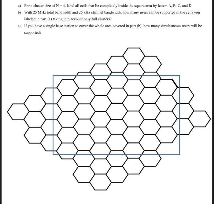 a) For a cluster size of N=4, label all cells that | Chegg.com