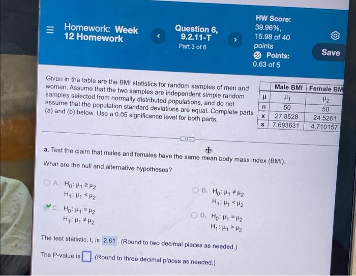 Solved III Homework: Week 12 Homework Question 6, 9.2.11-T | Chegg.com