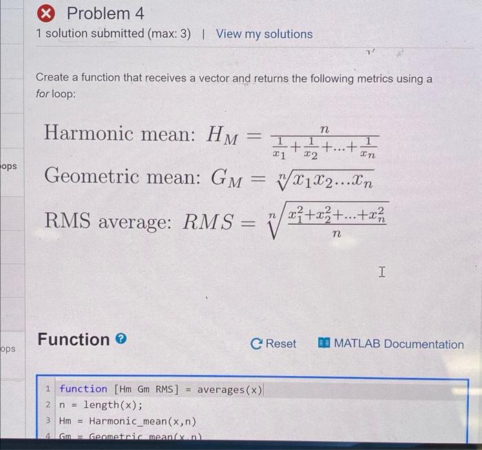 Solved Create a function that receives a vector and returns | Chegg.com
