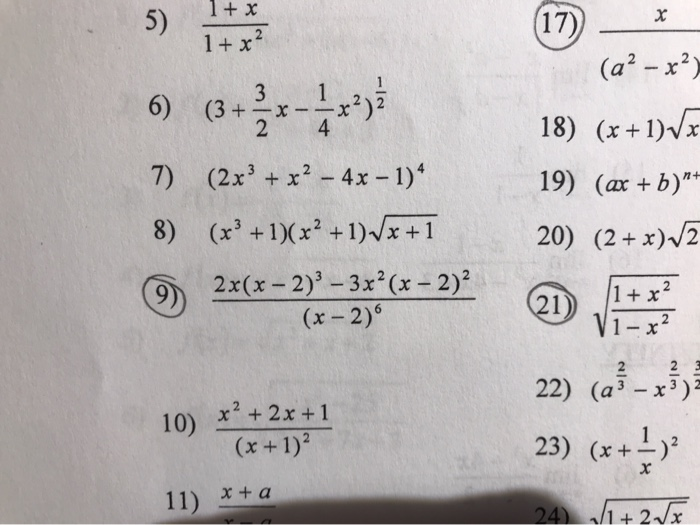 Solved 1 X2 5 6 3 2 1x2 7 2x X2 4x 1 8 Chegg Com