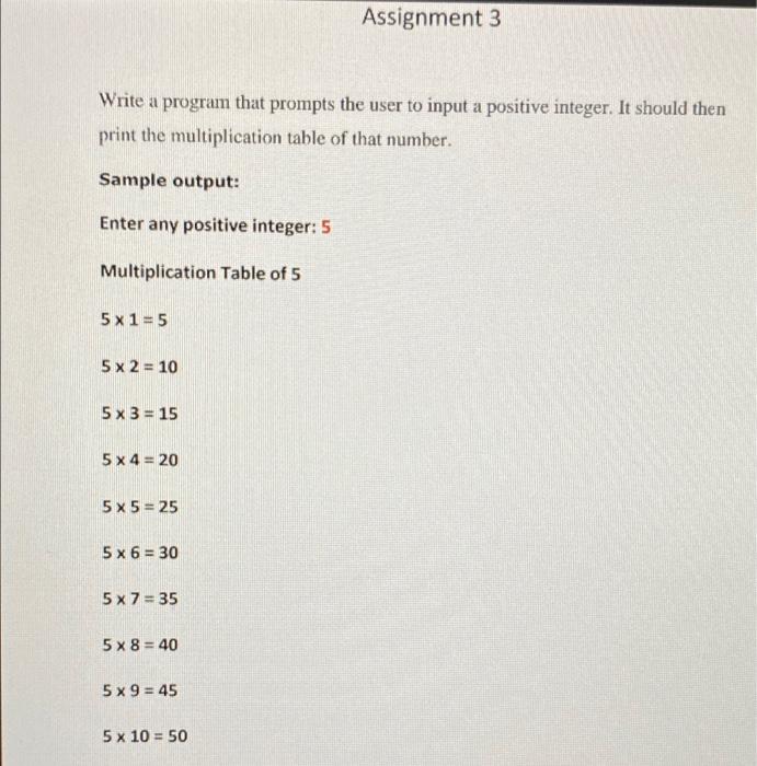 Solved Assignment 3 Write a program that prompts the user to | Chegg.com