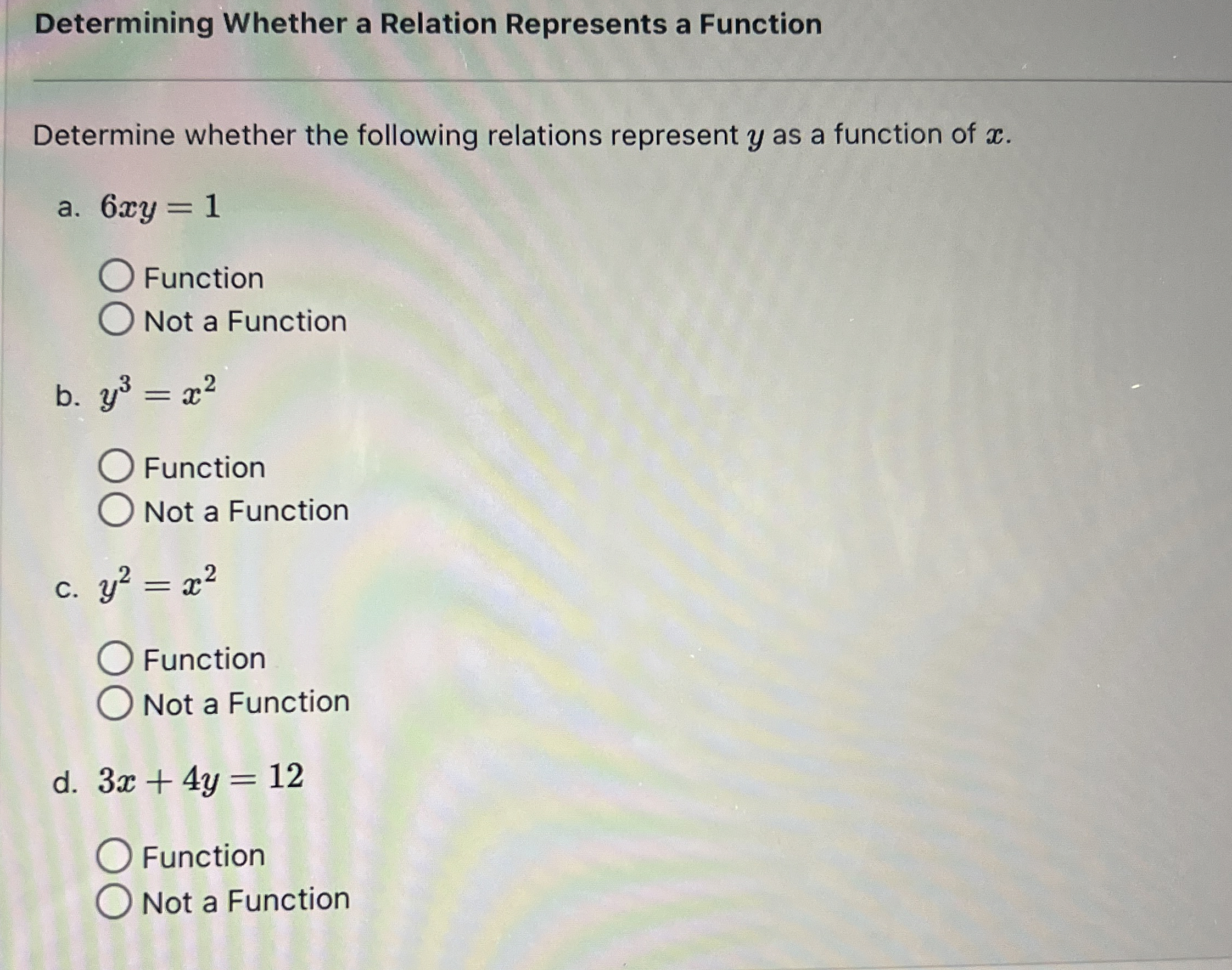 Solved Given the formula of a function evaluateDetermining | Chegg.com