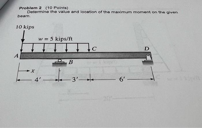 Solved Problem 2 (10 Points) Determine the value and | Chegg.com