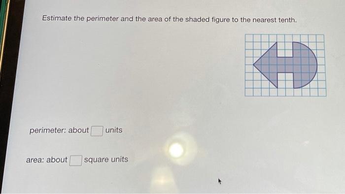 Solved Estimate The Perimeter And The Area Of The Shaded | Chegg.com