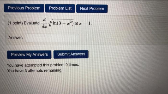 Solved Previous Problem Problem List Next Problem (1 point) | Chegg.com