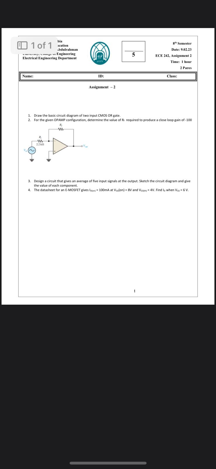 Solved Draw the basic circuit diagram of two input CMOS OR | Chegg.com