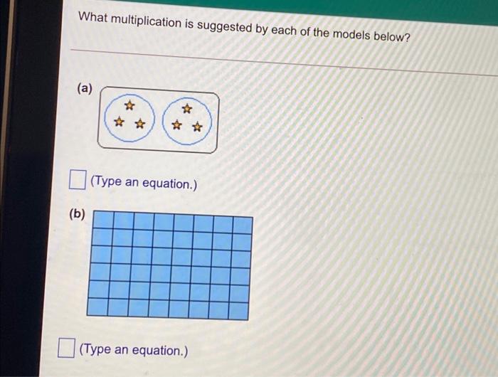 Solved What multiplication is suggested by each of the | Chegg.com