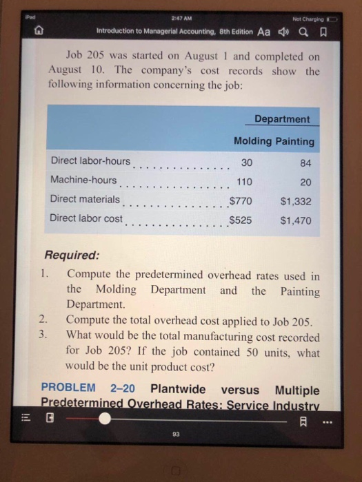 Solved Pad 2:47 AM Not Charging Introduction to Managerial | Chegg.com