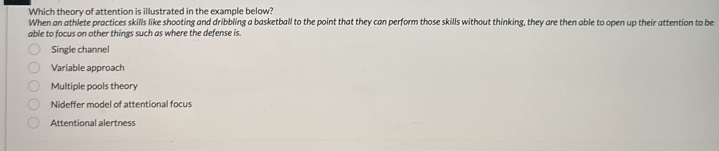 Solved Which theory of attention is illustrated in the | Chegg.com