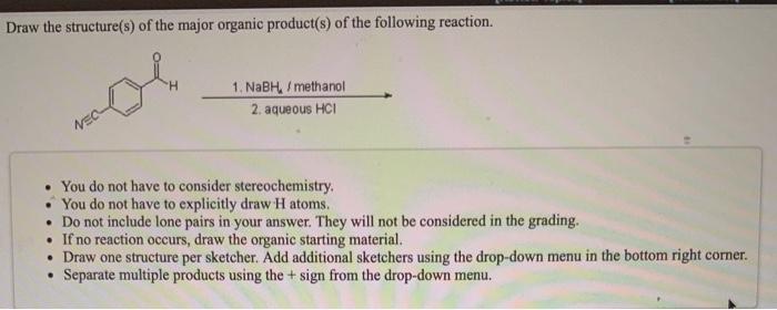 Solved Draw the structure(s) of the major organic product(s) | Chegg.com