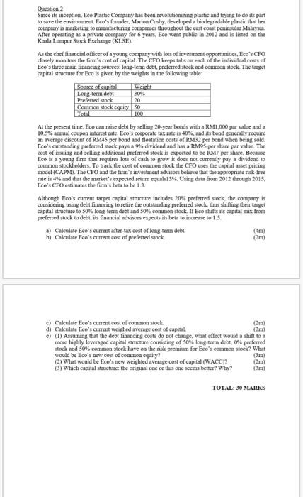 eco plastic company case study solution