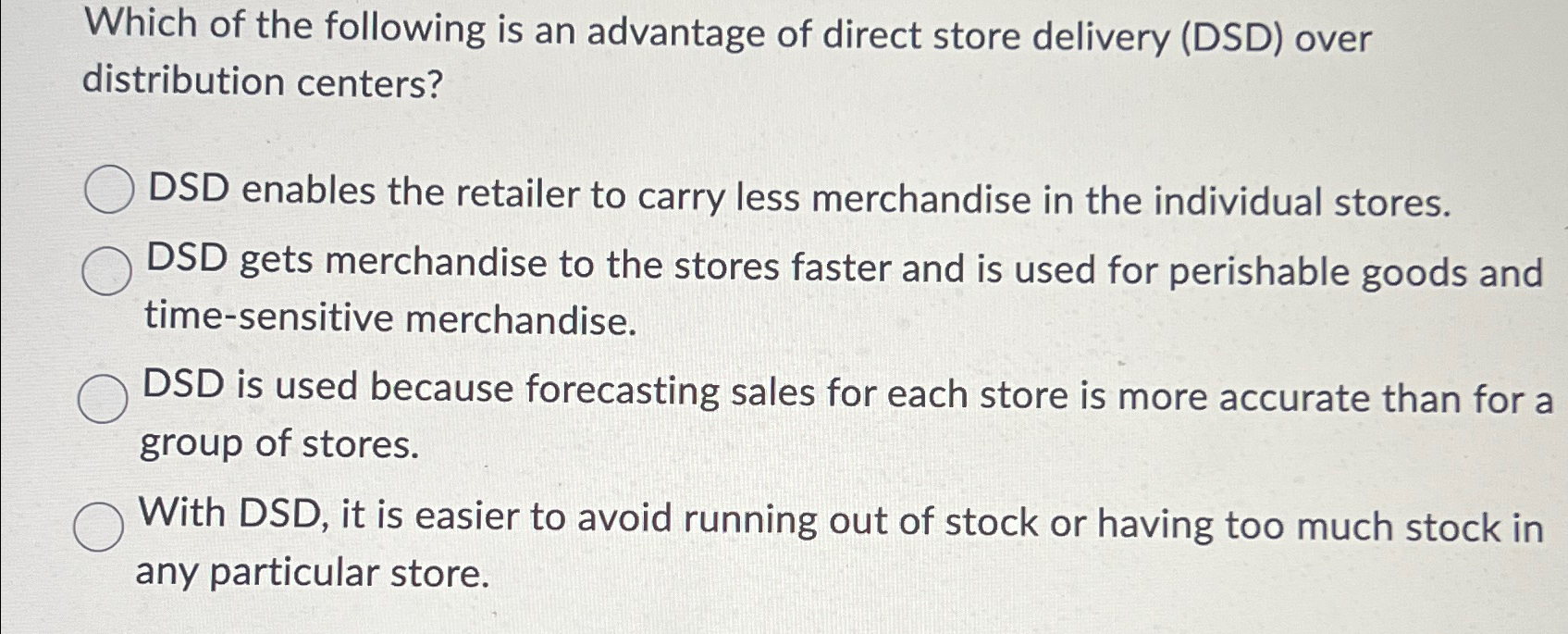 Solved Which of the following is an advantage of direct | Chegg.com