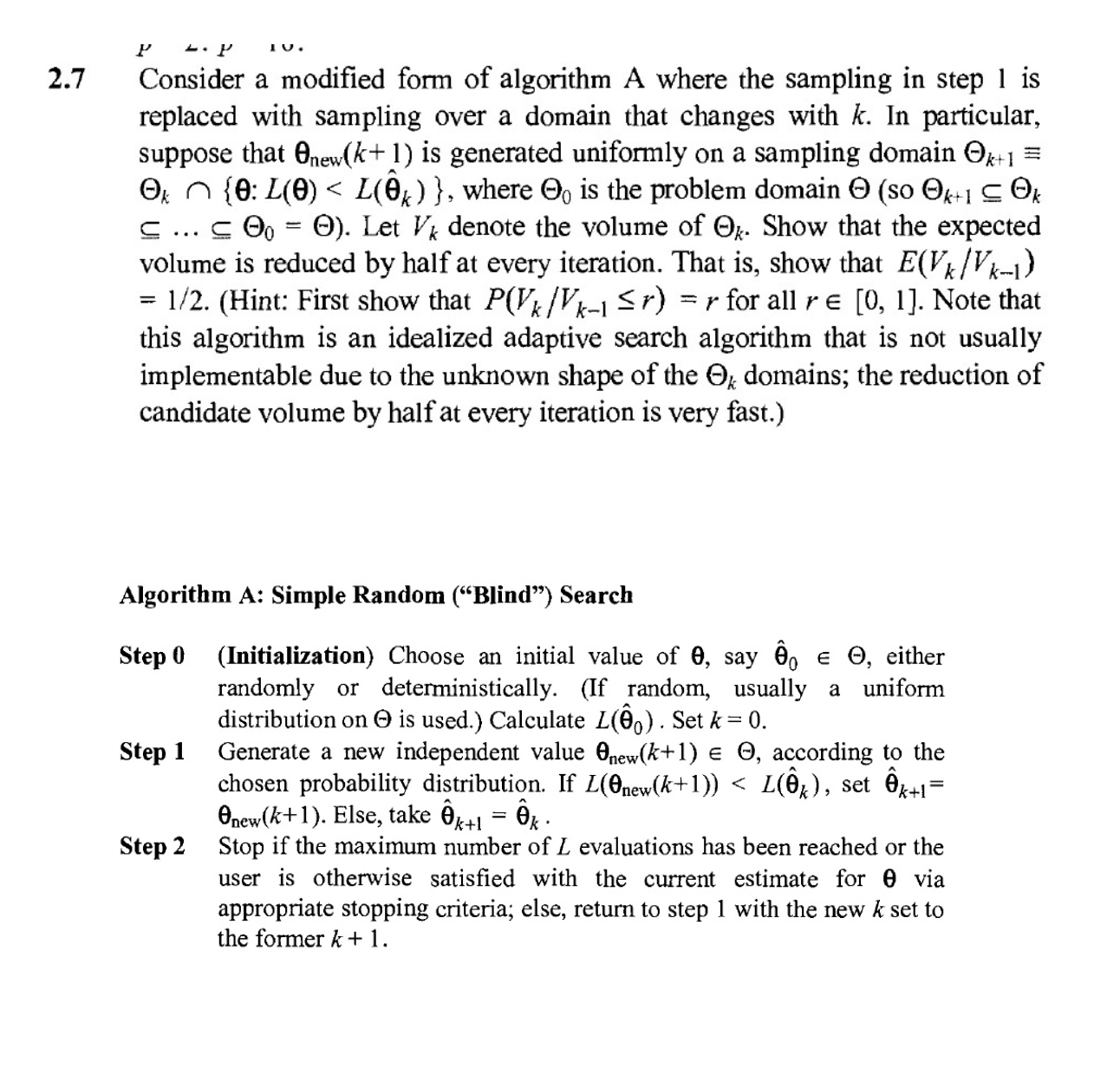 2.7 ﻿Consider a modified form of algorithm A where | Chegg.com