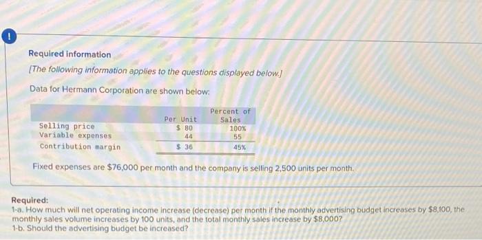 Solved Required information [The following information | Chegg.com