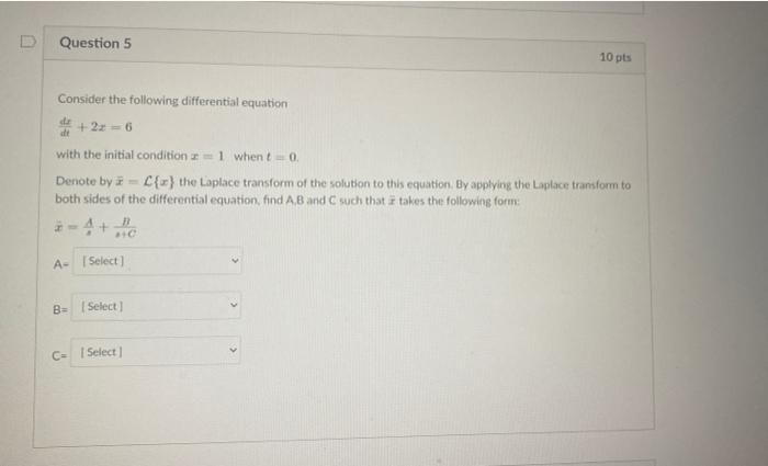 Solved Question 5 10 pts de Consider the following | Chegg.com